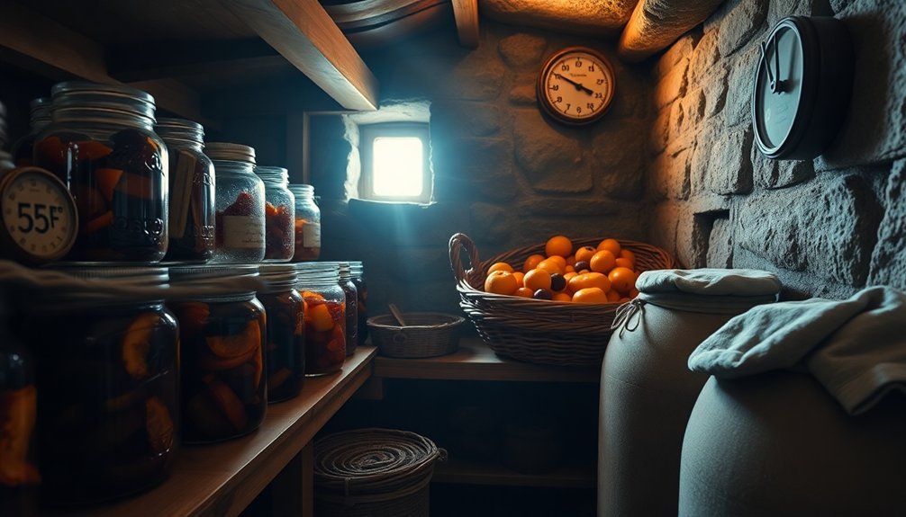 chilled shadowy storage areas