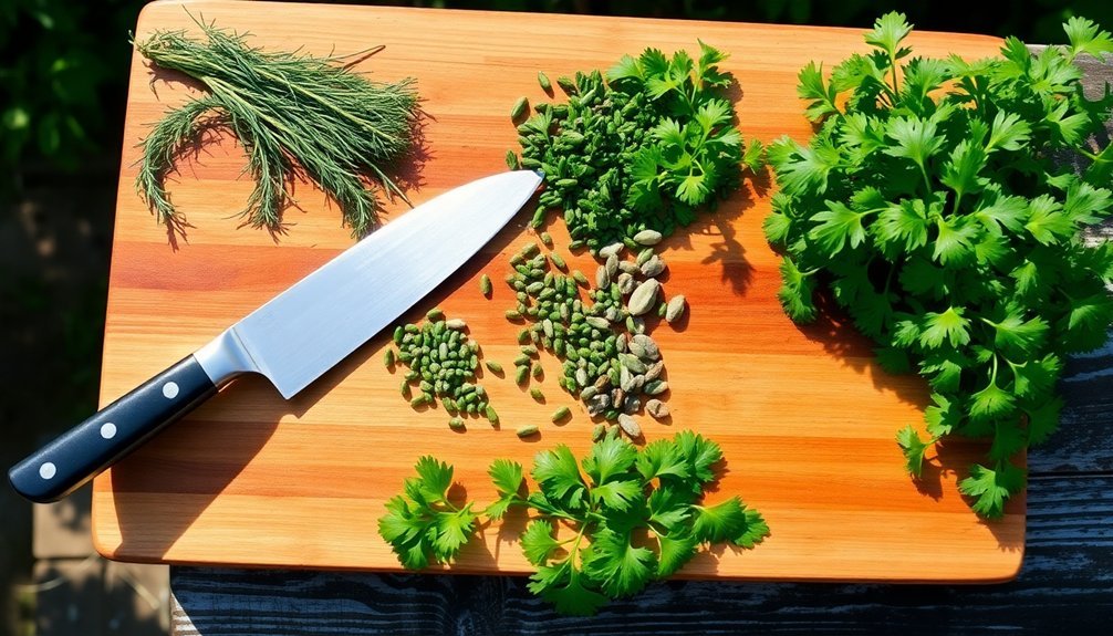 chop fresh herbs finely