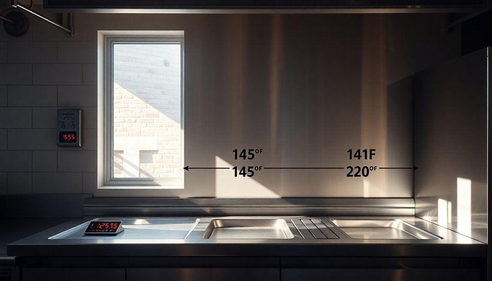 cooking space temperature zones