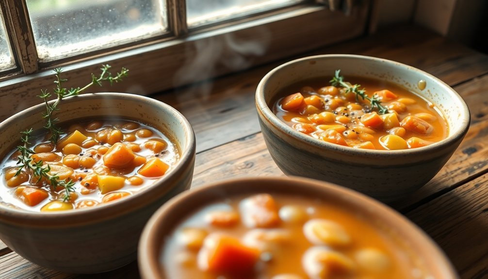 cozy solar cooked lentil stews