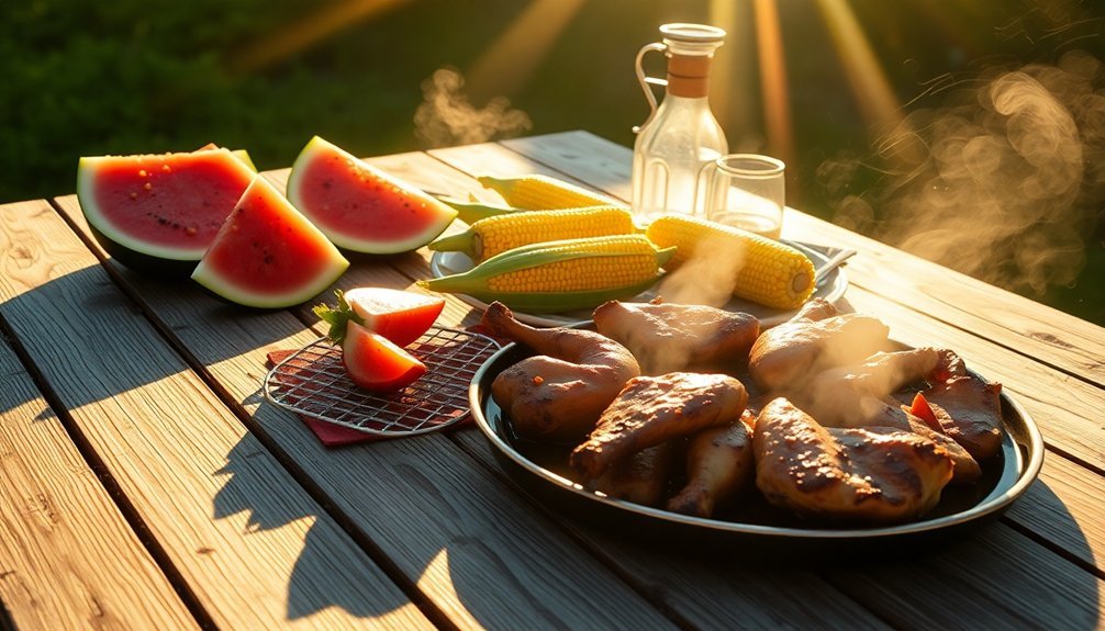 delicious outdoor summer cuisine