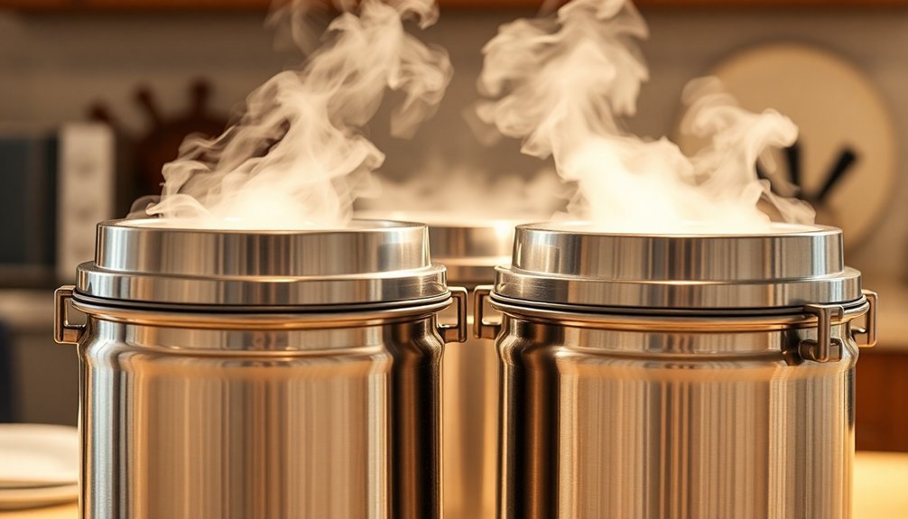 heat retaining cooking containers