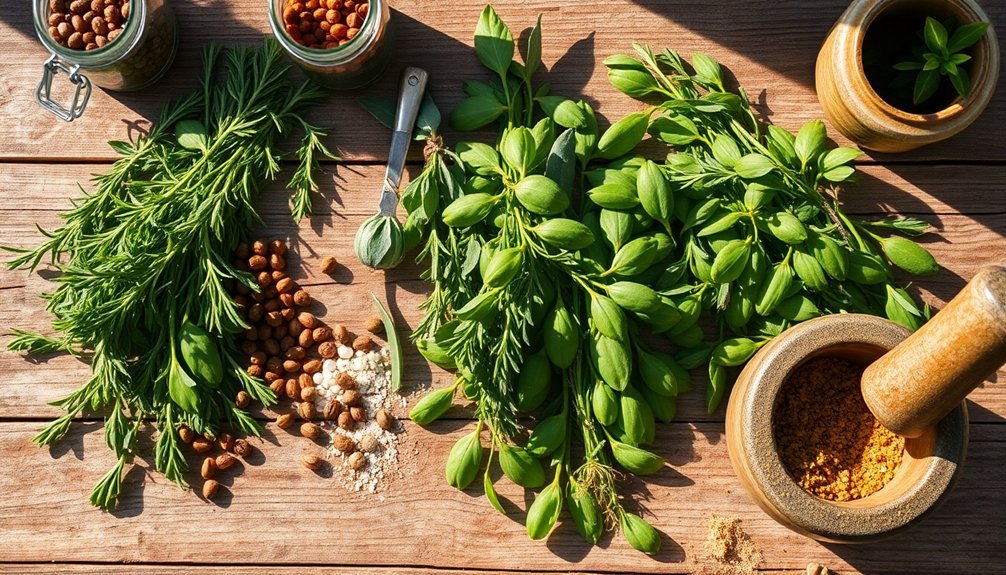 herbs and spices selection