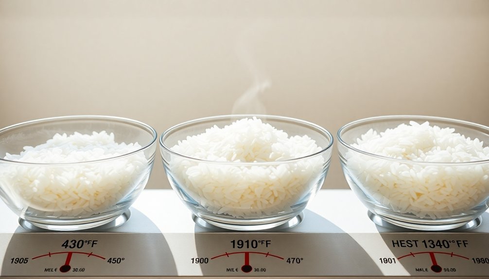 ideal temperature for basmati