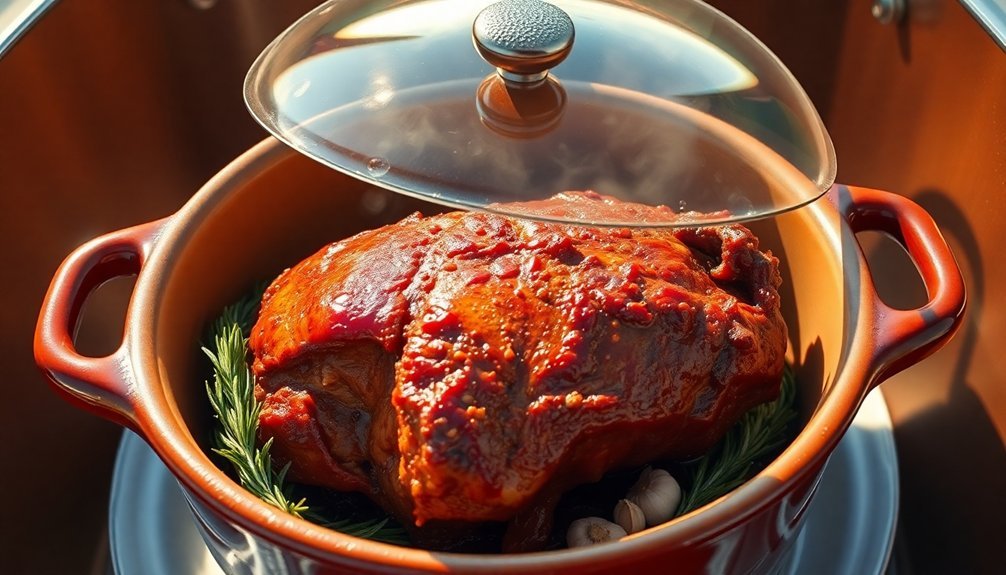 juicy meat in sun