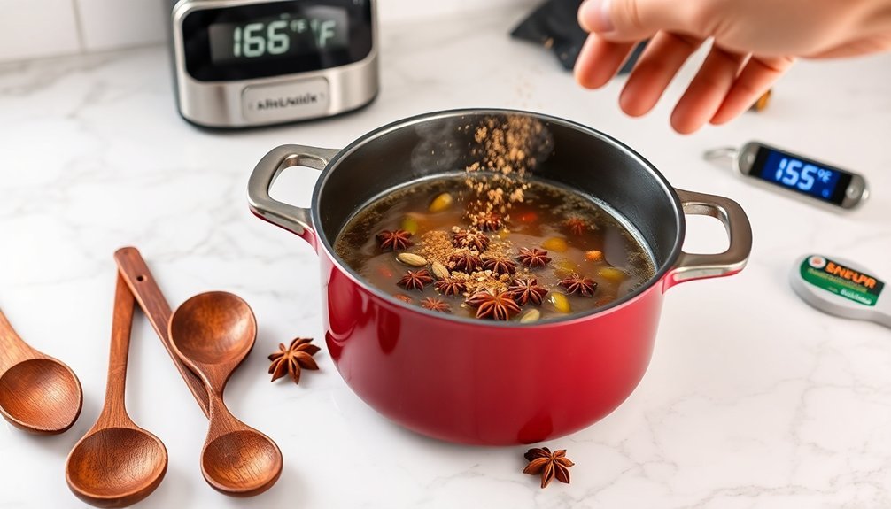modify spices for temperature