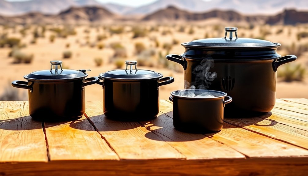 optimal container size sun cooking