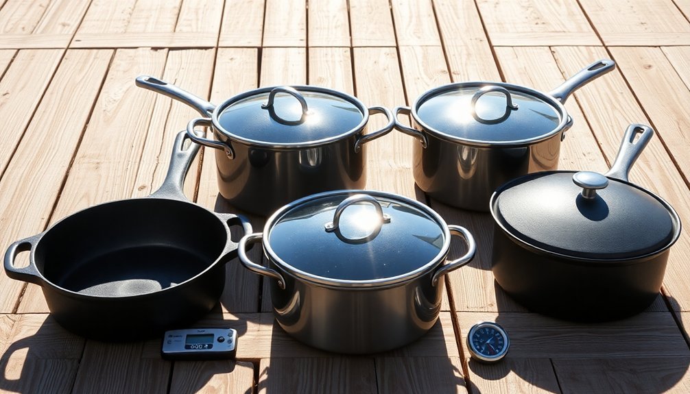optimal solar cooking materials
