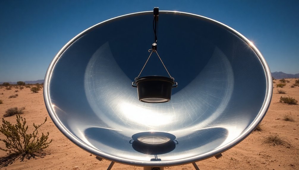 optimize parabolic cooker angle