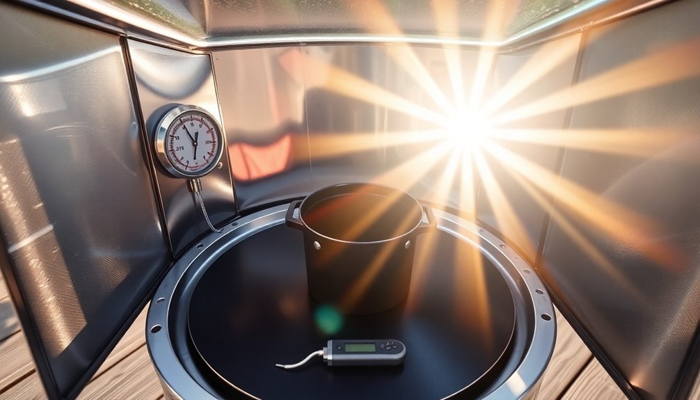 preheat solar oven efficiently