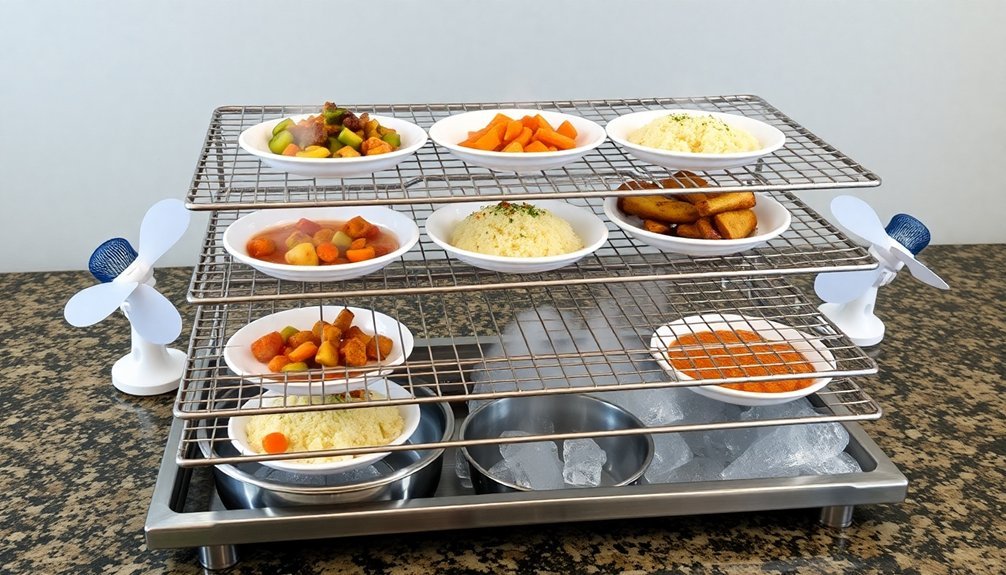 rapid cooling techniques for meals