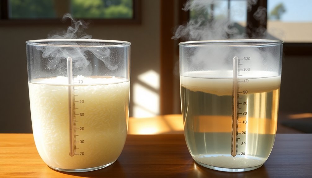 rice water evaporation rates