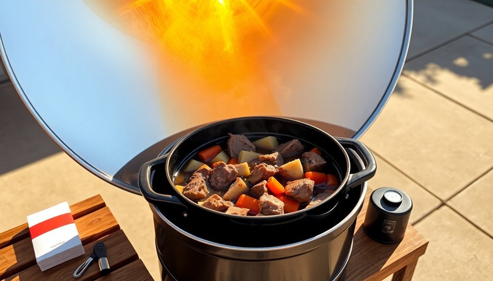 setting up solar cooker