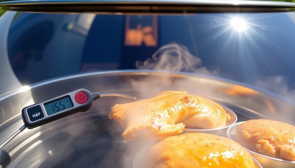 solar cooker heat management