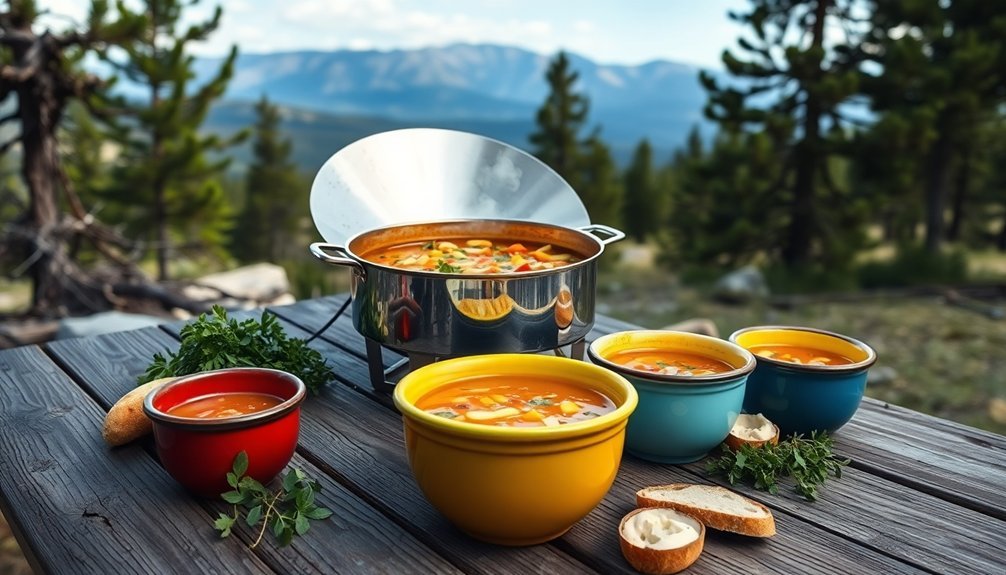 solar cooking campsite soups