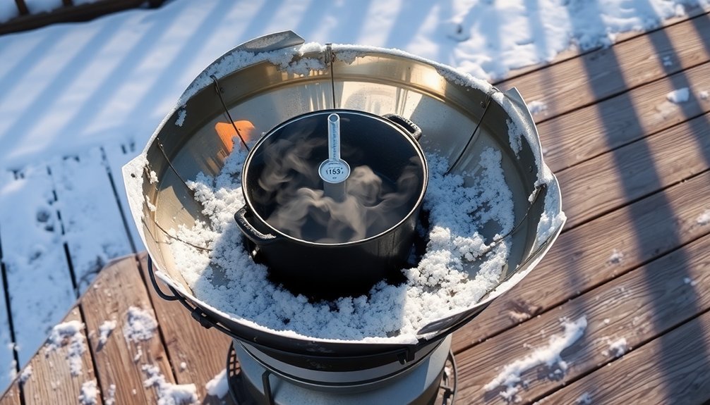 solar cooking in winter