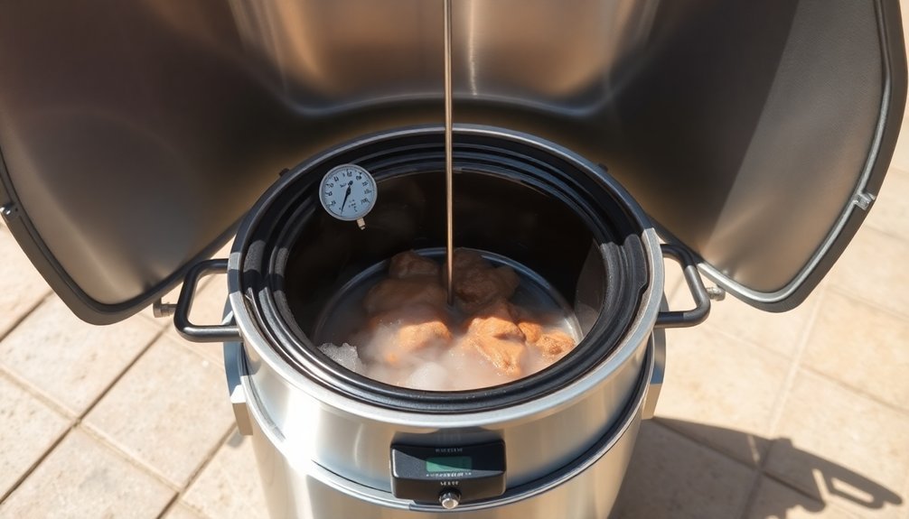solar cooking temperature management