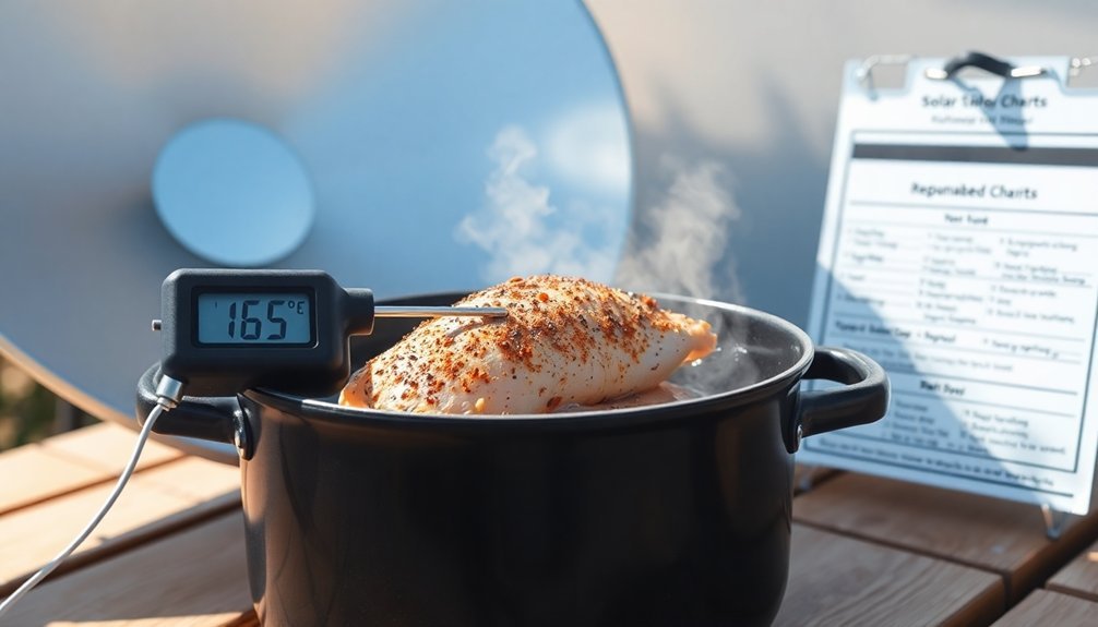 solar cooking temperature management