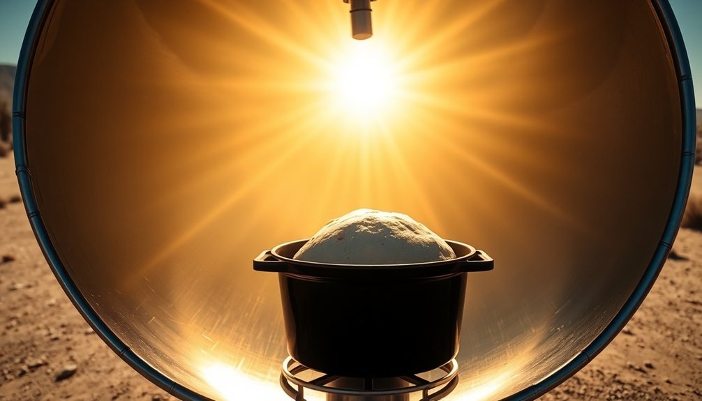 solar cooking using parabola
