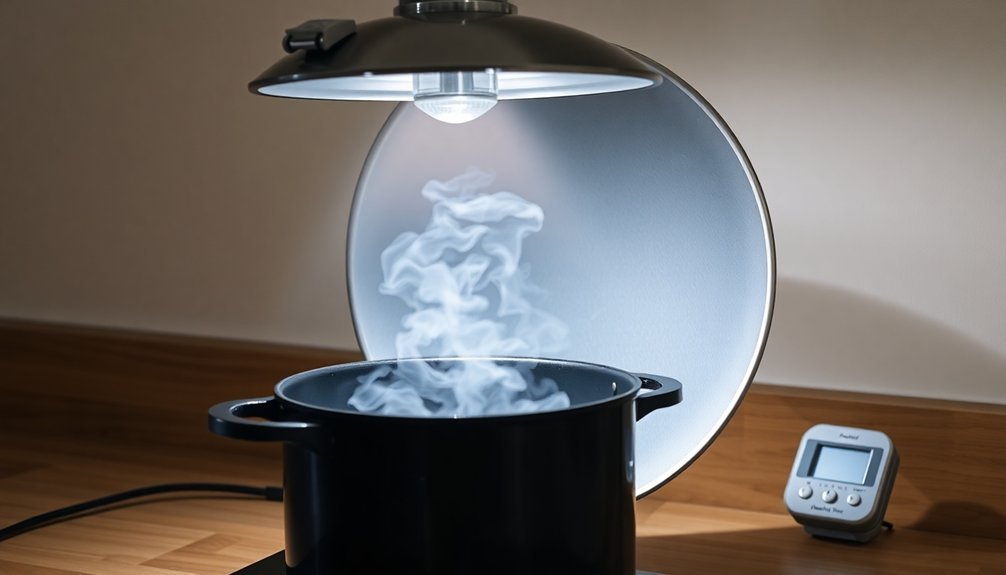 solar cooking with lamps