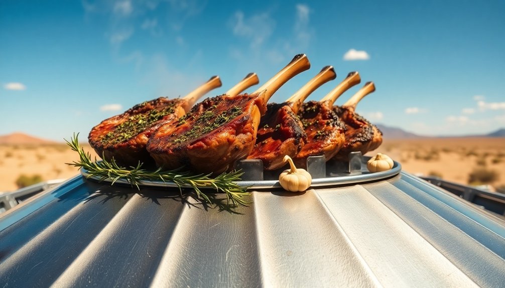 solar enhanced meat cooking