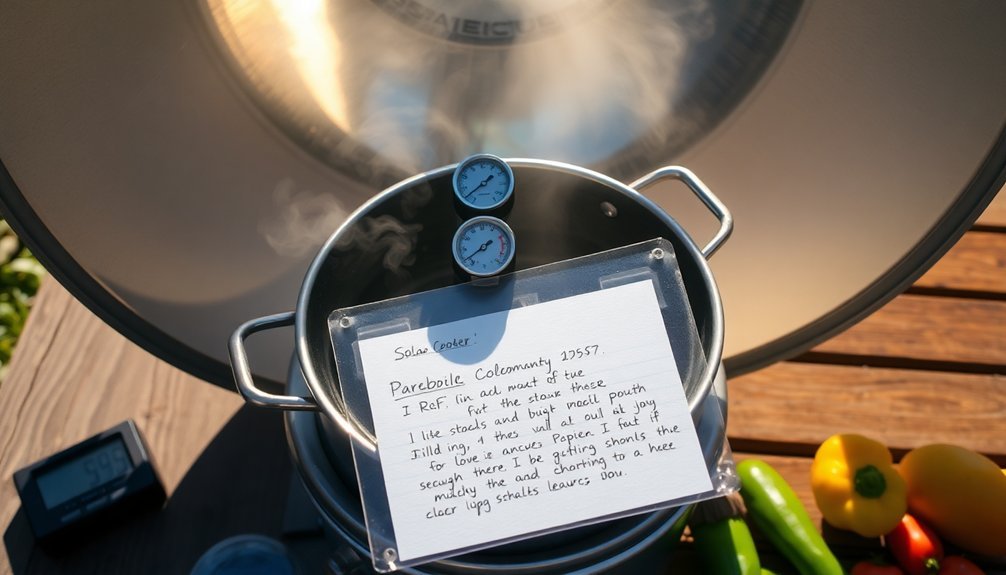 solar food preparation safety