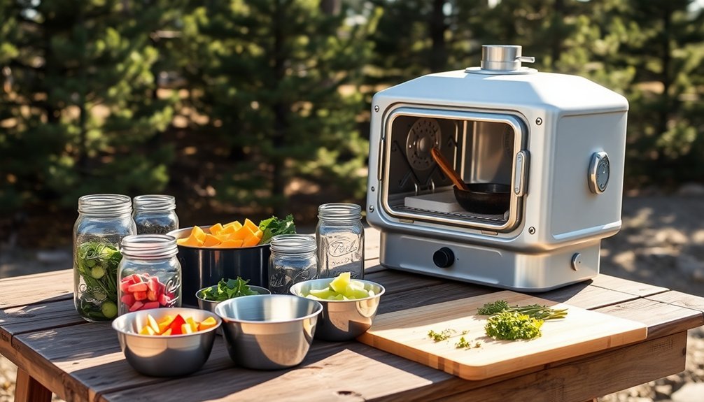 solar kitchen station setup