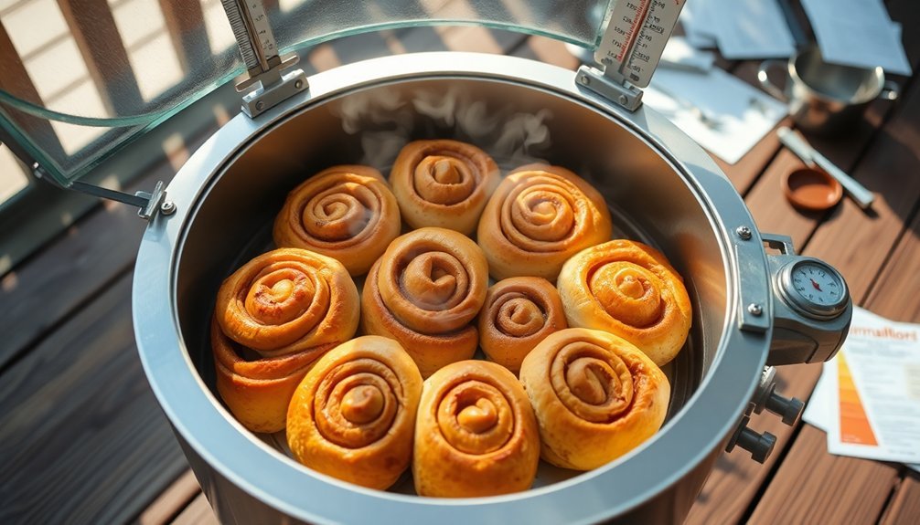 solar oven cinnamon rolls
