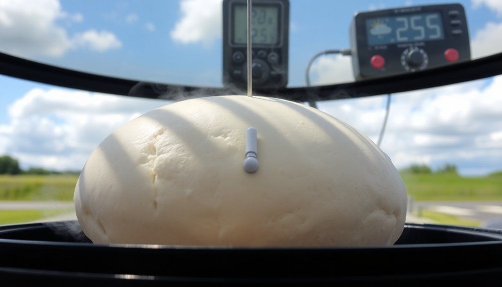 solar oven temperature changes