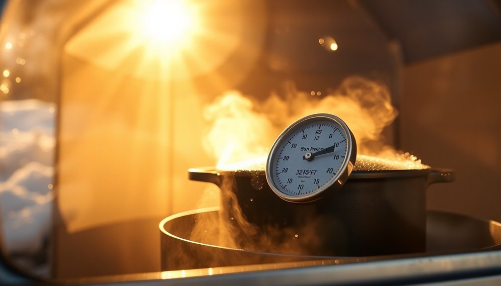 solar oven temperature guide
