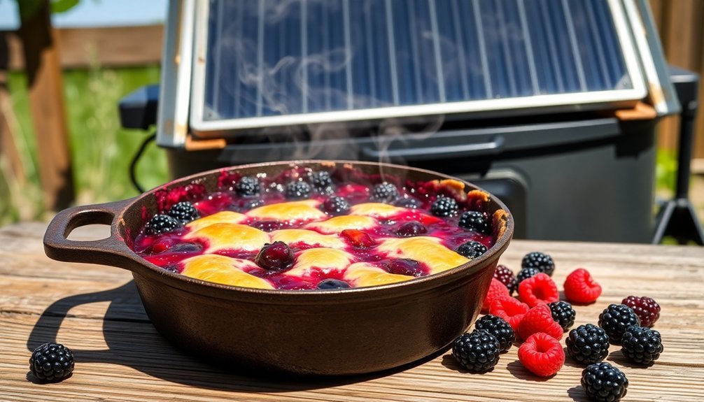 sun cooked berry dessert recipe