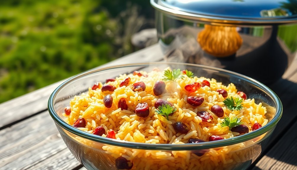 sun cooked rice pilaf recipe