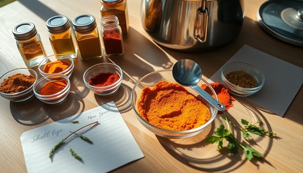 sun cooking with spices