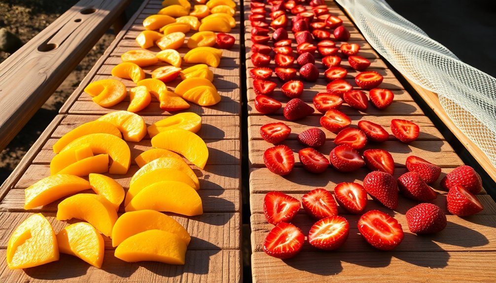 sun drying fresh fruit steps