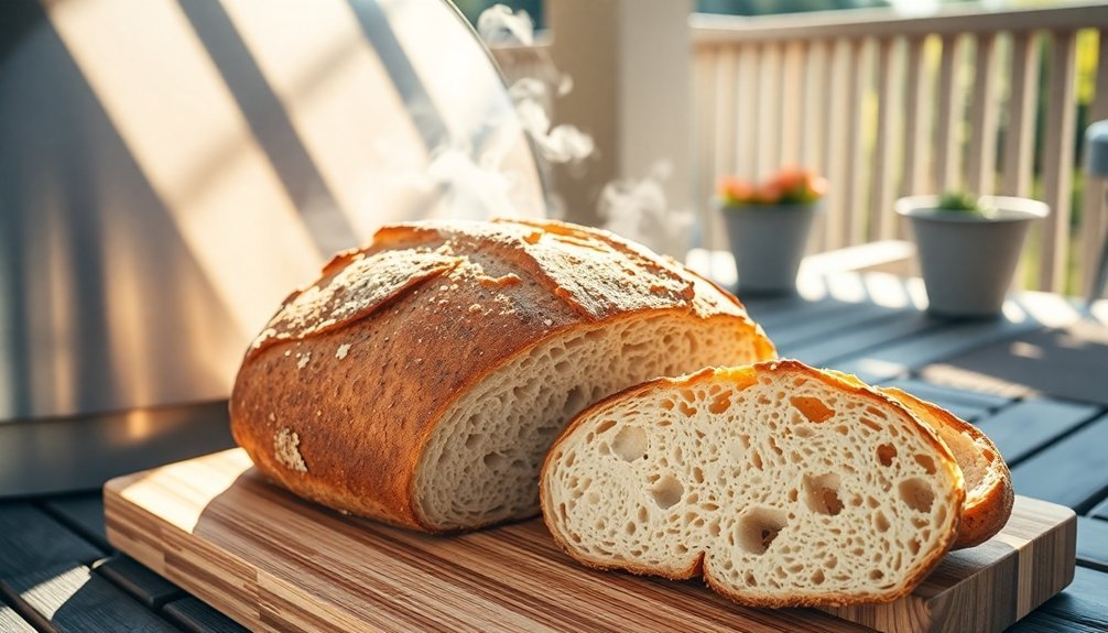 sunlight powered bread baking