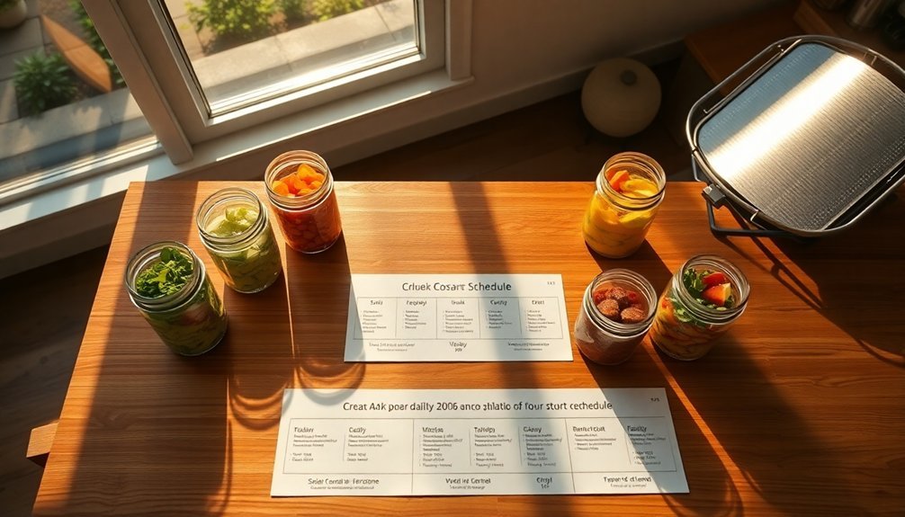 sustainable solar cooking schedule