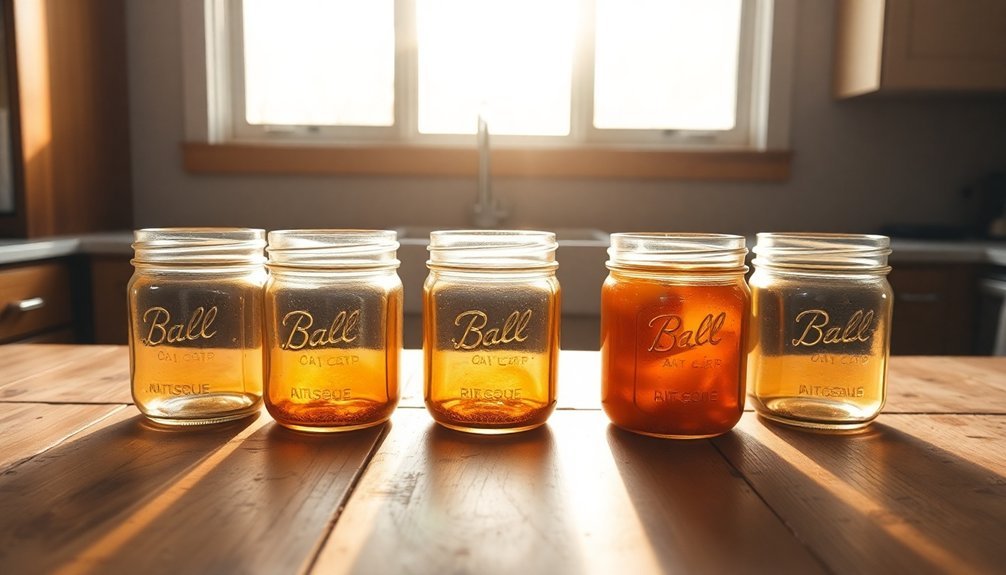 tiny glass jars collection