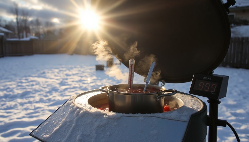 winter cooking with solar