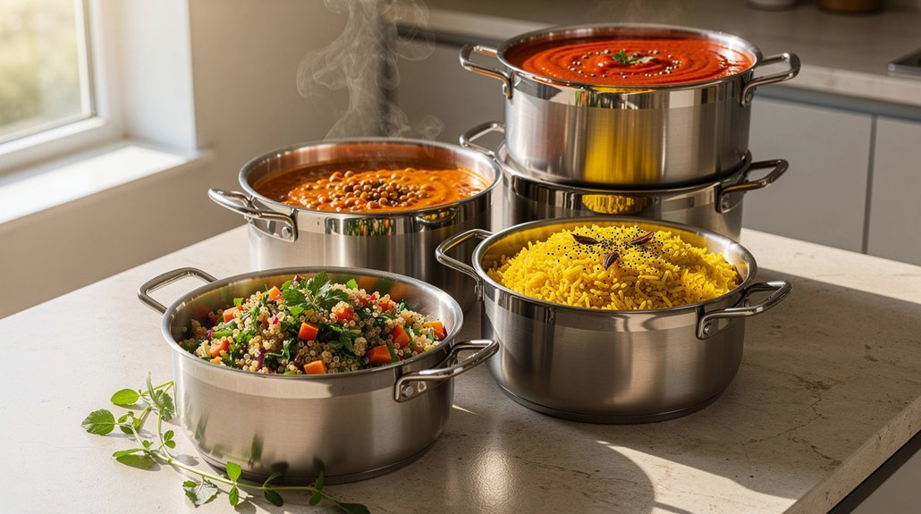 4 Best Solar Cooking Compatible Stacking Pots for Meal Prep in 2026